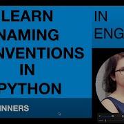 ENGLISH Python For Beginners Mastering Python Naming Conventions 2024