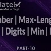 10 Number Max Length Date Digits Min Max Validations In JQuery Validation Plugin Hindi Urdu