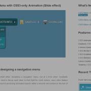 CSS3 Animation Menu 100 CSS Driven Designs