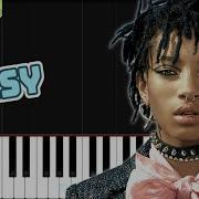 Willow Smith Wait A Minute EASY Piano Tutorial Sheet Music