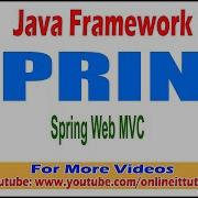 Java Framework Tutorial Spring Spring Web MVC Onlineit Tutorials
