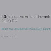 IDE Enhancements Of PowerBuilder 2019 R3