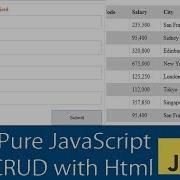 Pure JavaScript CRUD Operations With Html