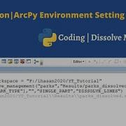 Learn Python ArcPy Environment Setting Dissolve Management In Python Window For Beginners