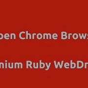 Selenium Ruby Open Chrome Browser