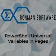 PowerShell Universal Variables In Pages