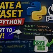 Как создать набор данных с помощью Python генерация примера данных и экспорт в CSV Учебное по
