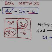 Factoring Quadratics Box Method