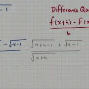 Difference Quotient With A Square Root