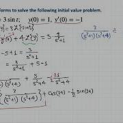 Diff Eqn Solving Nonhomogeneous IVP Using Laplace Transforms