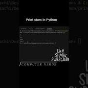 Print Star Pattern In Python Shorts Python