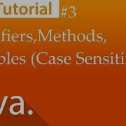 Java Tutorial 3 Identifiers Methods Variables Case Sensitivity