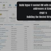 Build Hyper V Nested VM With Multiple Public IP Addresses At Azure PART 1
