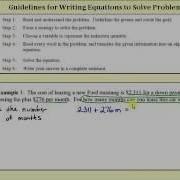 Writing Linear Equations To Solve Applications L6 1