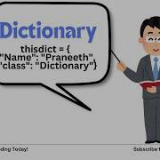 Python Dictionary In Telegu Dictionary Methods Python Data Structures Python Tutorial In Telugu