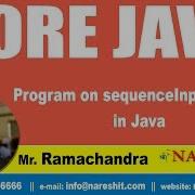 Core Java Tutorials Program On SequenceInputStream In Java By Mr Ramachandra