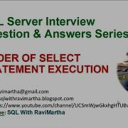 Logical Processing Of SELECT Statement Logical Execution Of SELECT Statement SQL With RaviMartha