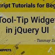 Tooltip Widget Control In JQuery UI