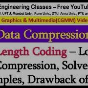 Run Length Coding Lossless Compression Solved Examples Drawback Of RLE Hindi