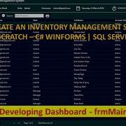 How To Create An Inventory Management System From Scratch WinForms C Part 3 Dashboard Main