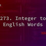 273 Integer To English Words Hard Leetcode 273