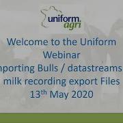 Webinar UNIFORM Importing Bulls Datastreams Export Files