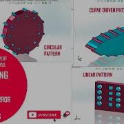 Зеркальное отображение узора созданного с помощью кривых в Solidworks
