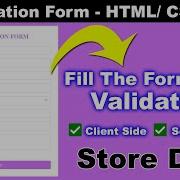 Server Side Required Field Validation Using PHP PHP Form Validation Send Form Data In MySQL Database