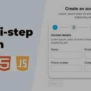 Create Multi Step Form Using HTML CSS JavaScript Multi Step Signup Form