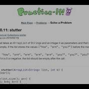 Java Practice It Exercise 10 11 Stutter ArrayList Collections Array List