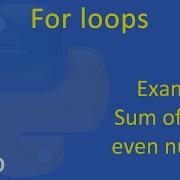 5 For Loops Sum Of The Even Numbers