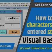 How To Count Characters Of The Entered String In Visual Basic 6 0 Count Characters In String