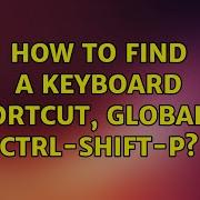 How To Find A Keyboard Shortcut Globally Ctrl Shift P
