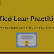 Welcome To Lean Practitioner Certification Course