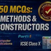 50 MCQs On Methods Constructors Part 1 Java MCQ