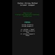 Islower Isupper Python String Methods
