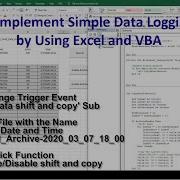 COM04 Реализация простого ведения журнала данных с использованием Excel и VBA