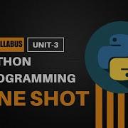 Python Aktu Python Programming Aktu One Shot Unit 3 Semester Exam Aktu Python Aktuexam