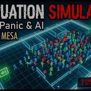 Multi Agent Evacuation Simulation With Python MESA Grid Based Demo