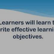 Writing SMART Learning Objectives