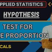 Test For Single Proportion Hypothesis Applied Statistics Btech B Com BCA BBA BSc
