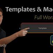 Templates Macro Workflow In Resolve V21