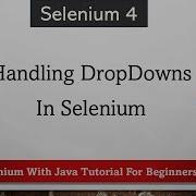 14 Handling Dropdown In Selenium Selenium WebDriver Tutorial For Beginners Selenium With Java