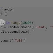 6 4 Python Loop To Simulate Coin Tosses