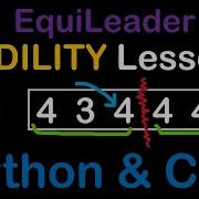 EquiLeader In Python And C Codility Solutions Lesson 8