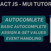 MUI Autocomplete In React JS React JS MUI Tutorial