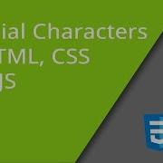 Special Characters In HTML CSS And JS