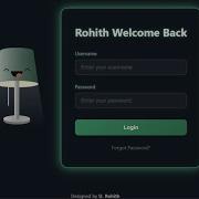 Animated Lamp Login Form HTML CSS JavaScript UI Design Project