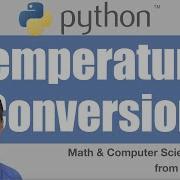 Python Temperature Conversion Celsius Fahrenheit