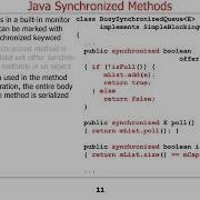 Java Monitor Object Synchronized Methods